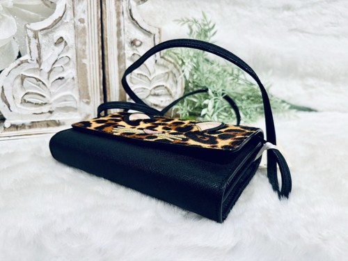 Kate Spade Run Wild Leopard Crossbody Bag Leather Haircalf Amazing Novelty NEW - Picture 9 of 10