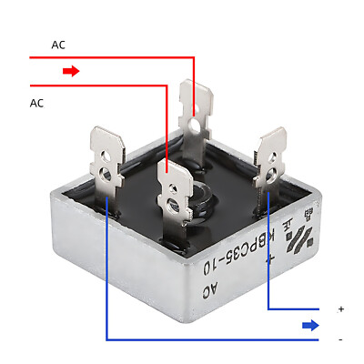 ASEMI KBPC2506 Brückengleichrichter 600V 25A – Metallgehäuse, 2 Stk., Für Netzteile, LED, Industrie & Mehr