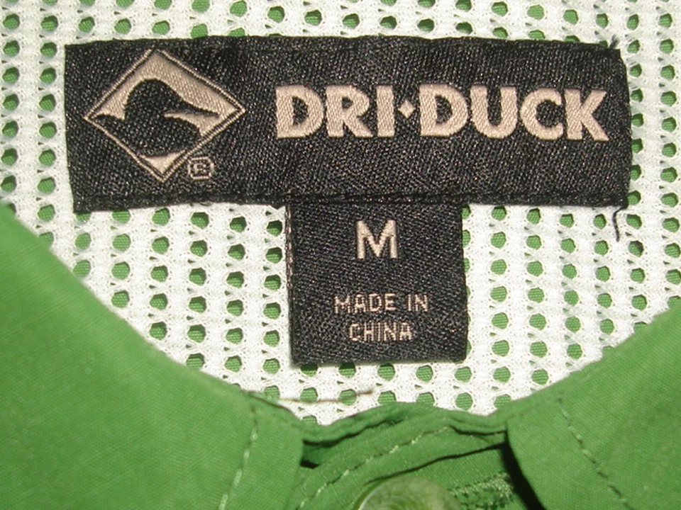 Dri-Duck Men's Dri Duck Catch Vented Green S/S Button Ft. Shirt Sz. M - Image 4 of 4