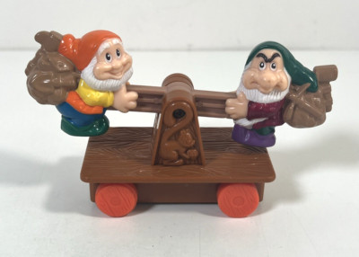 Disney Seven Dwarfs Mine Train Teeter Totter Rail Toy Happy & Grumpy Snow White