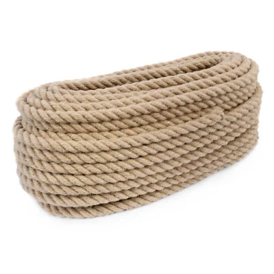 DQ-PP JUTESEIL 6-60mm Tauwerk Tauseil Hanfseil Naturhanf Jute Gedreht Leine AB LAGER