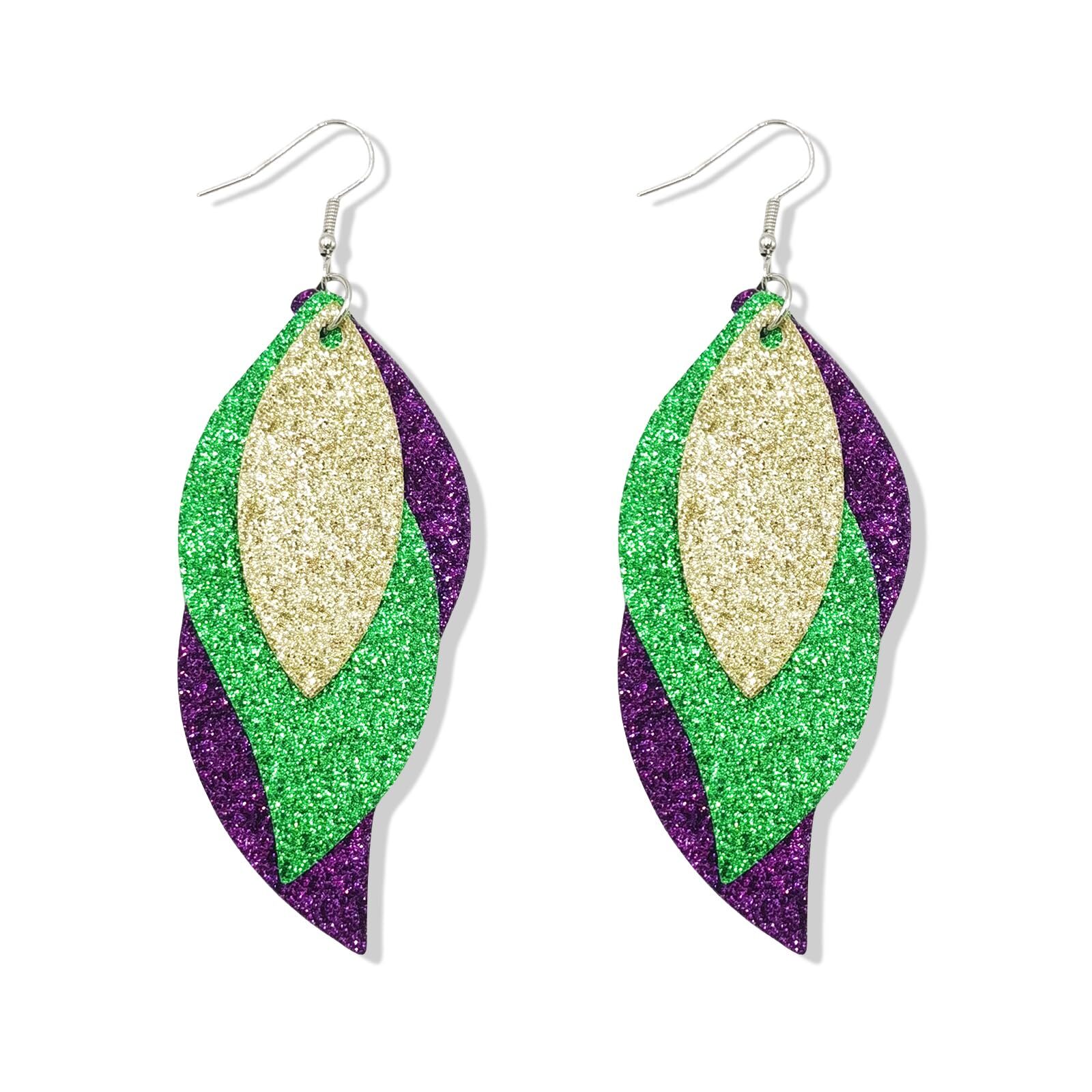 Mardi Gras Dangle Earrings for Women Hat Drop Earrings for Girls Lightweight Lay
