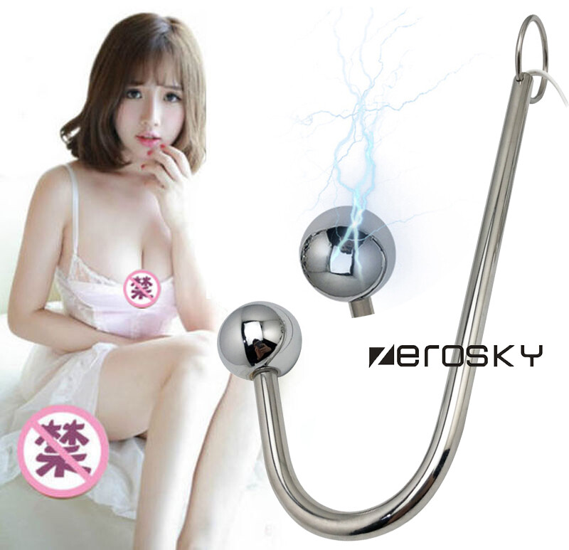 ElectroShock Sex Anal Hook Butt Plug Therapy Electrode Anal Plug Dildo |  eBay