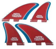PACIFIC VIBRATIONS Controllers quad SURFBOARD Fins Fits Fcs2 Fiberglass 3 Color