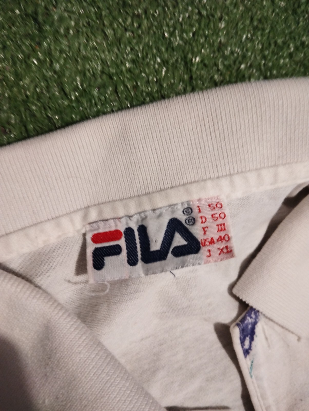 Fila polo Tennis VINTAGE s90 maglia jersey Trikot maillot tg 50