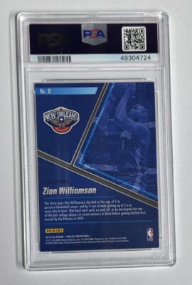 2019-20 Panini Mosaic Blue Chips Zion Williamson Rookie #8