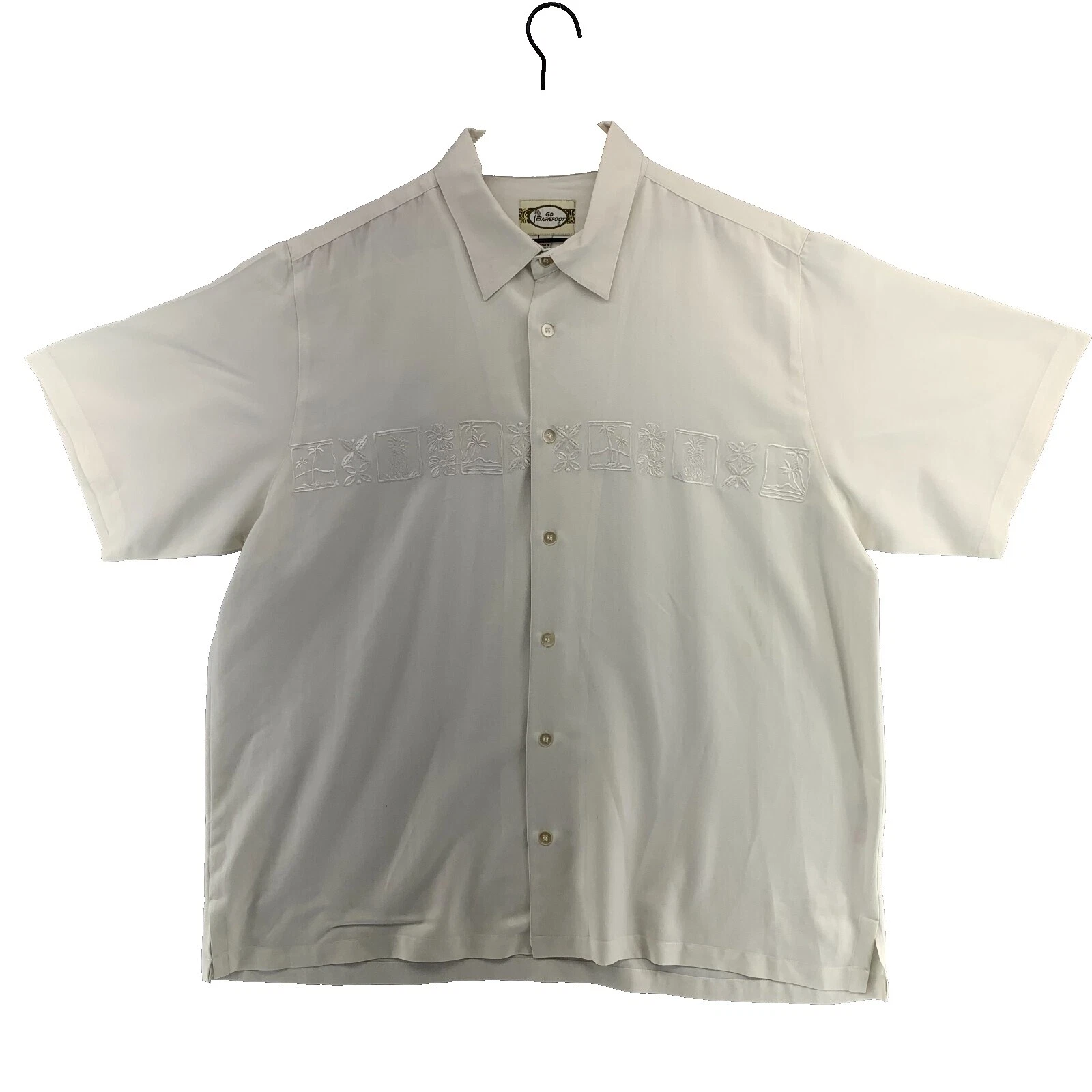 Camisas blancas para hombre Go descalzas talla L