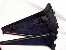 SLOT SHELF BRACKEST INTER LOCKING BLACK 10 INCH METAL SET OF 5