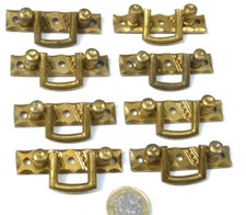 SET X 8 BRASS ARTS & CRAFTS CHEST/DRAWERS/CUPBOARD PULL HANDLES 