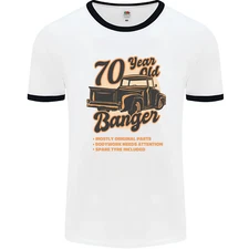 70 Year Old Banger Birthday 70th Year Old Mens Ringer T-Shirt