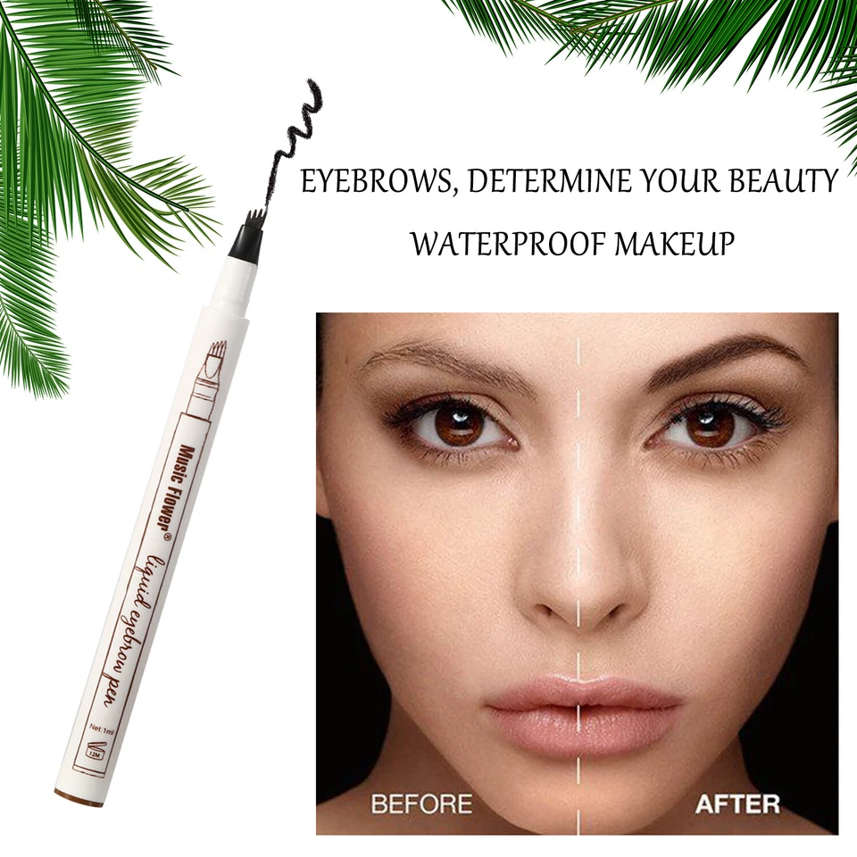 Microblading Tattoo Eyebrow Ink Pen Long Lasting Eye Brow 3D Fork Makeup Pencil - Image 2 of 4