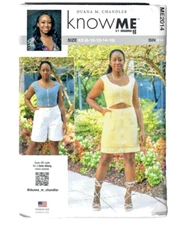 Miss Dress Top and Shorts 8-10-12-14-16 Know Me by Mimi G Sewing Pattern ME2014