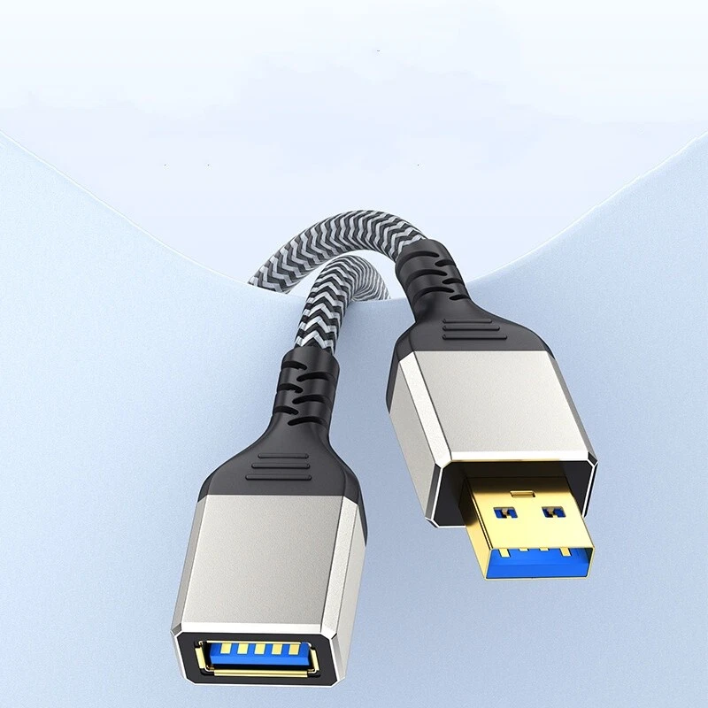 High-speed Braided USB Extension Cable USB 3.0 Cable Male to Female Extender Cor - Image 2 of 4