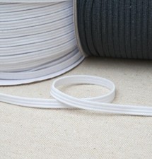 Soft 3mm and 5mm flat elastic black white