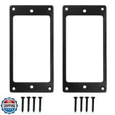 Bonsicoky 2 Pcs Flat Metal Humbucker Pickup Ring - Metal Flat Humbucker Cover