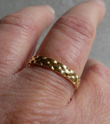 Toller Ring aus gediegenem Gold, Flechtmuster, 750er Gold, Zertifikat, neu - Bild 1 von 4