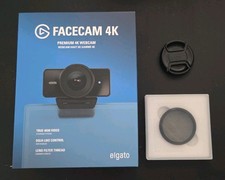 Elgato Facecam 4K 3840x2160 60fps HDR USB Webcam Black w/ CPL Filter Lens Cap