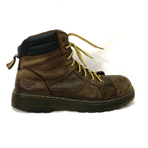 Dr. Martens Steel Toe & Elec Hazard Boots Brown Leather Industrial SIZE 11 - Picture 4 of 17