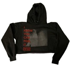 New Nine Inch Nails NIN Peel It Back Tour 2026 Merch Lady Crop Hoodie