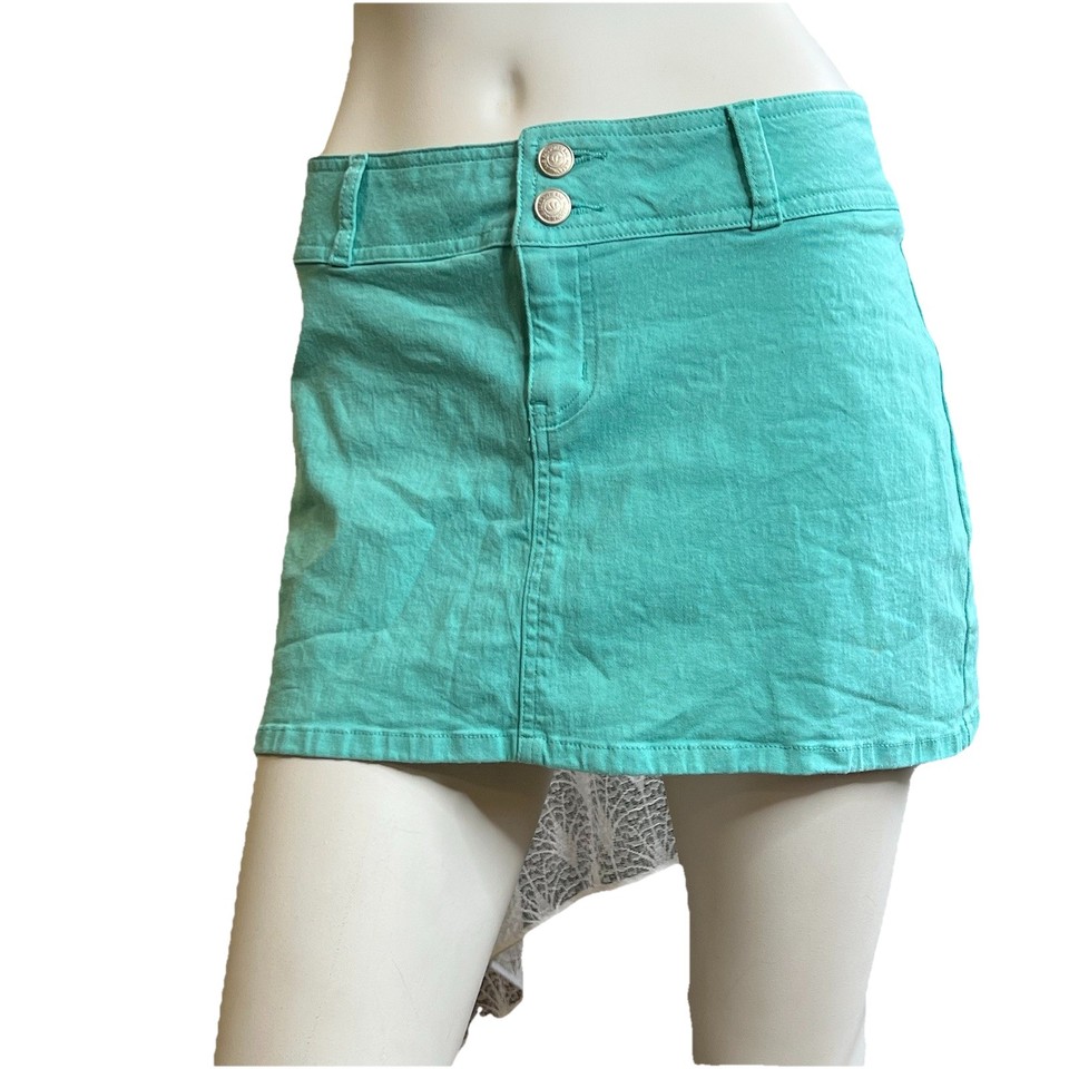 Y2K Miniskirt Size 12 Bubble pop Green 