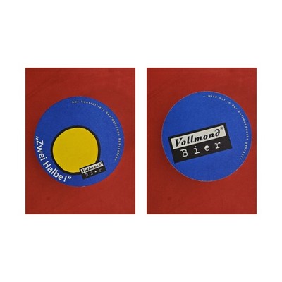 Vollmond Bier gelber Kreis Brauerei Bierdeckel Bier