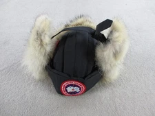 Canada Goose Fur Hat Adult S/M Navy Authentic Real Coyote Down Trapper Aviator
