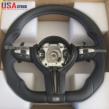 For BMW M Sport Custom Flat Bottom Steering Wheel F20 F22 F30 F15 M2 M3 M4 X3 X5