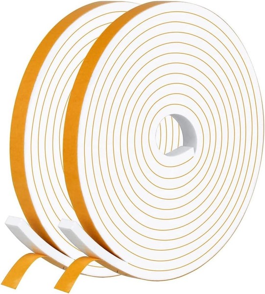 Dichtungsband Selbstklebend 6Mm X 3Mm 20M Schaumstoff Gummidichtung Weiß-image