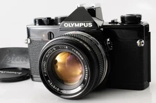 OLYMPUS OM-1 35mm Film Camera Black + F.ZUIKO AUTO-S 50mm F1.8 [Excellent] JAPAN