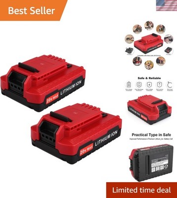 Ultimate 2 Pack 20V MAX Rechargeable Batteries for Efficient Power Tools