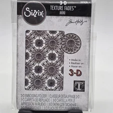 Sizzix Mini Kaleidoscope Tim Holtz 3D Texture Fades 665636 Embossing Folder