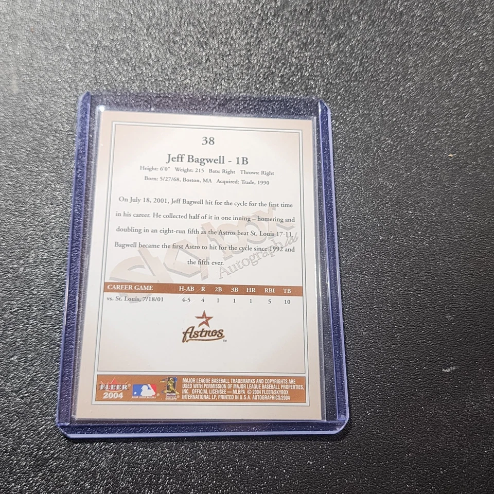 2004 Skybox Autographics - Jeff Bagwell #38 - Image 2 of 2