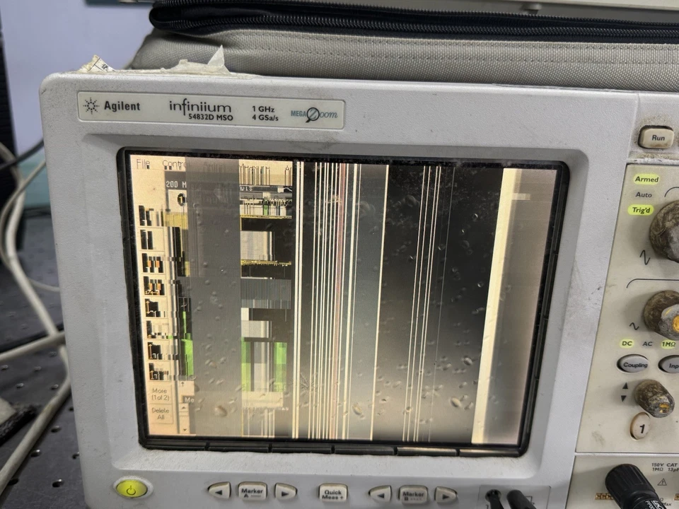 Agilent 54832D 1GHz 4CH MSO Oscilloscope Ext Display Works LCD Bad Free Shipping - Image 2 of 4