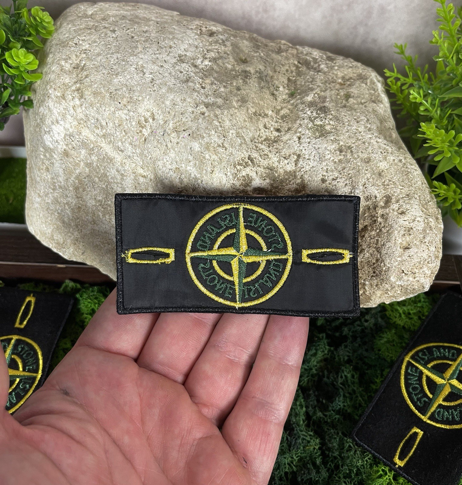 STONE ISLAND Badge +2 Buttons Black Logo Patch Compass thumbnail 3