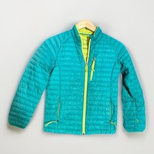 L.L. Bean Youth Jacket Downtek Quilted Insulated Teal Green Boys Girls 10/12