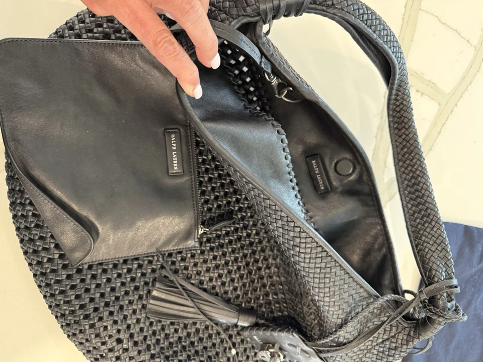 Hobo Ralph Lauren Black Weave - Imagem 4 de 4