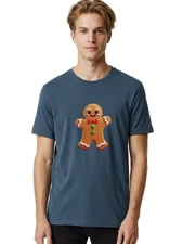 Gingerbread-Man-6 Mens Graphic Tee, 100% Cotton, Casual Summer Wear