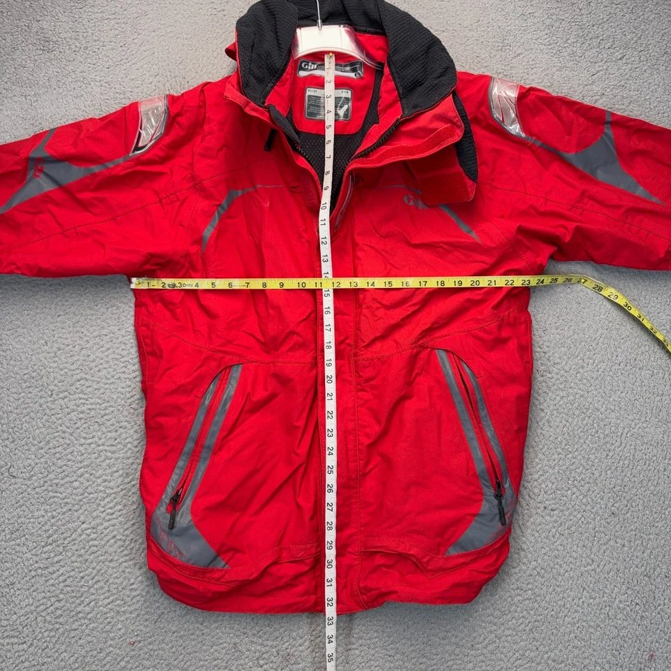 Chaqueta Gill OS2 para Hombres XL Roja Impermeable Abrigo de Vela Reflectante Borde Con Capucha Foto 2 de 4