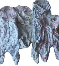 CARTER'S 3 Months Lot Of 5 Sleepers Pajamas Baby Girls Footed Floral