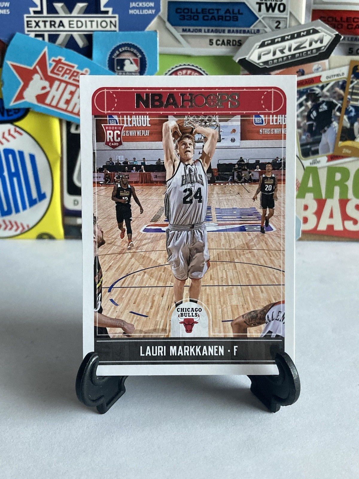 2017 LAURI MARKKANEN NBA Hoops Rookie Card Chicago Bulls Utah Jazz NBA