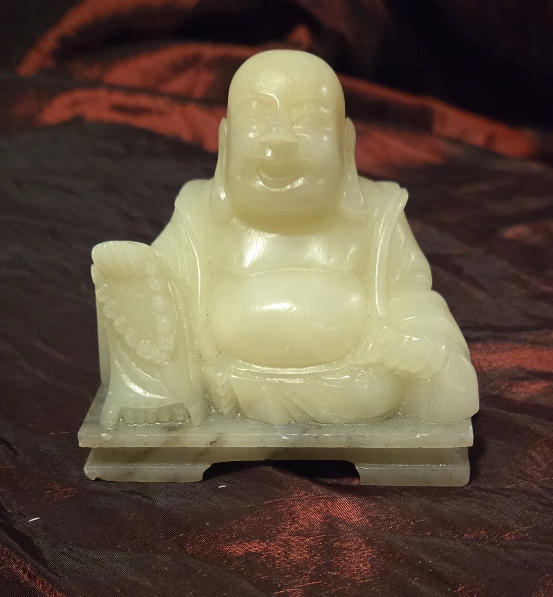 中国白砡　彫刻　天然石 古董品 時代の彩】中国古美術 旧蔵 篆刻家 古泥刻作 寿山田黄石 置物 工芸品