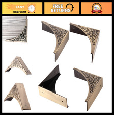 Antique Metal Corner Protectors - 4 Pcs Edge Safety Guards for Furniture Cabin