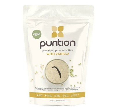 Purition Vegane Wholefood Nutrition mit Protein Vanille 500g