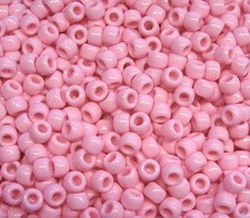 Pony Beads 9x6mm Pink 500pc Jolly Store Crafts USA DIY Jewelry kids fun