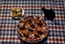 Paella Rice Valencia Spain vintage postcard s434