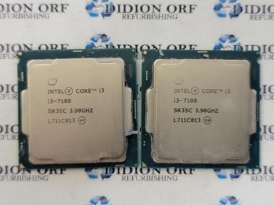 Lot of 2 INTEL Core i3-7100 SR35C 3.90 GHz 3 MB Cache 51 W Grade B, SKU 13501
