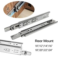 5/10 Pairs Ball Bearing Drawer Slides 10"-24" 100LB Full Extension Slide Rail