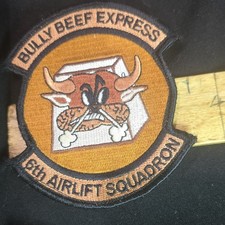 Patch militaria USAF Bully Beef Express 6th Airlift Squadron Air Force