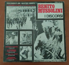 BENITO MUSSOLINI - I DISCORSI - LP - 33 GIRI - VINILE - MESSINA 1937 ECC.