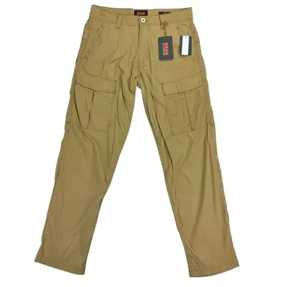 Bass Outdoor Men's All Grounds Cargo Tech Pants, Kelp, 38